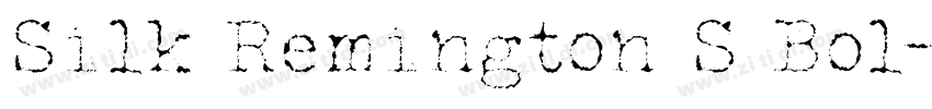 Silk Remington S Bol字体转换 Silk Remington S Bol字体转换